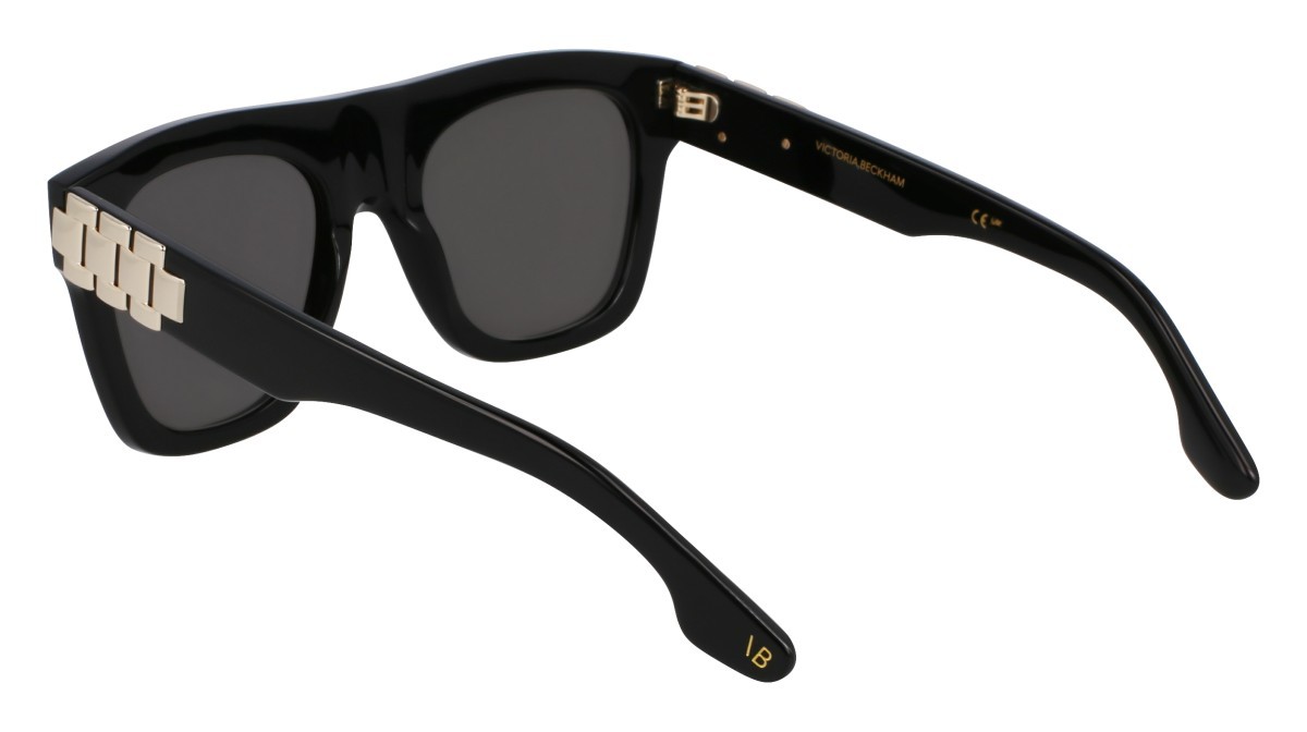 Sonnenbrillen Victoria Beckham VB675S (001) farbe black form rechteckig gläser solid grey
