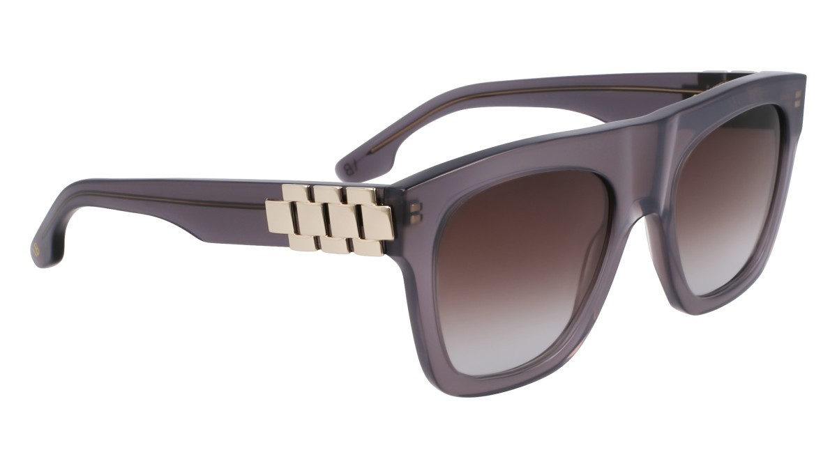 Sonnenbrillen Victoria Beckham VB675S (039) farbe fog form rechteckig gläser gradient brown/grey