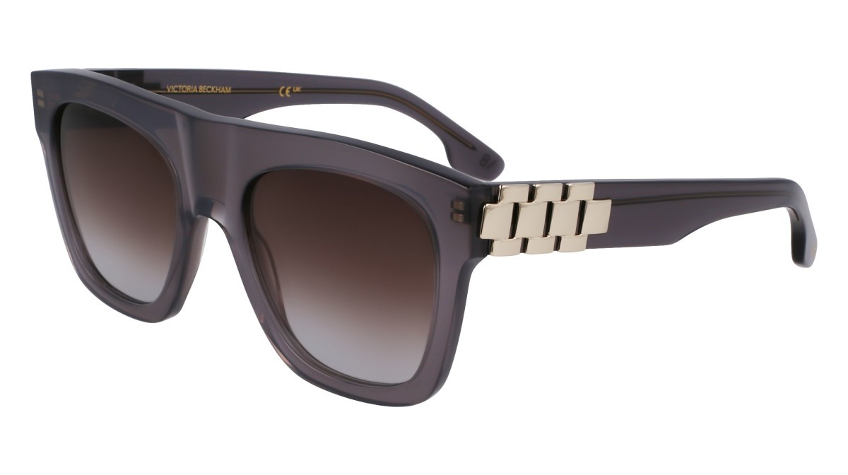 Sonnenbrillen Victoria Beckham VB675S (039) farbe fog form rechteckig gläser gradient brown/grey