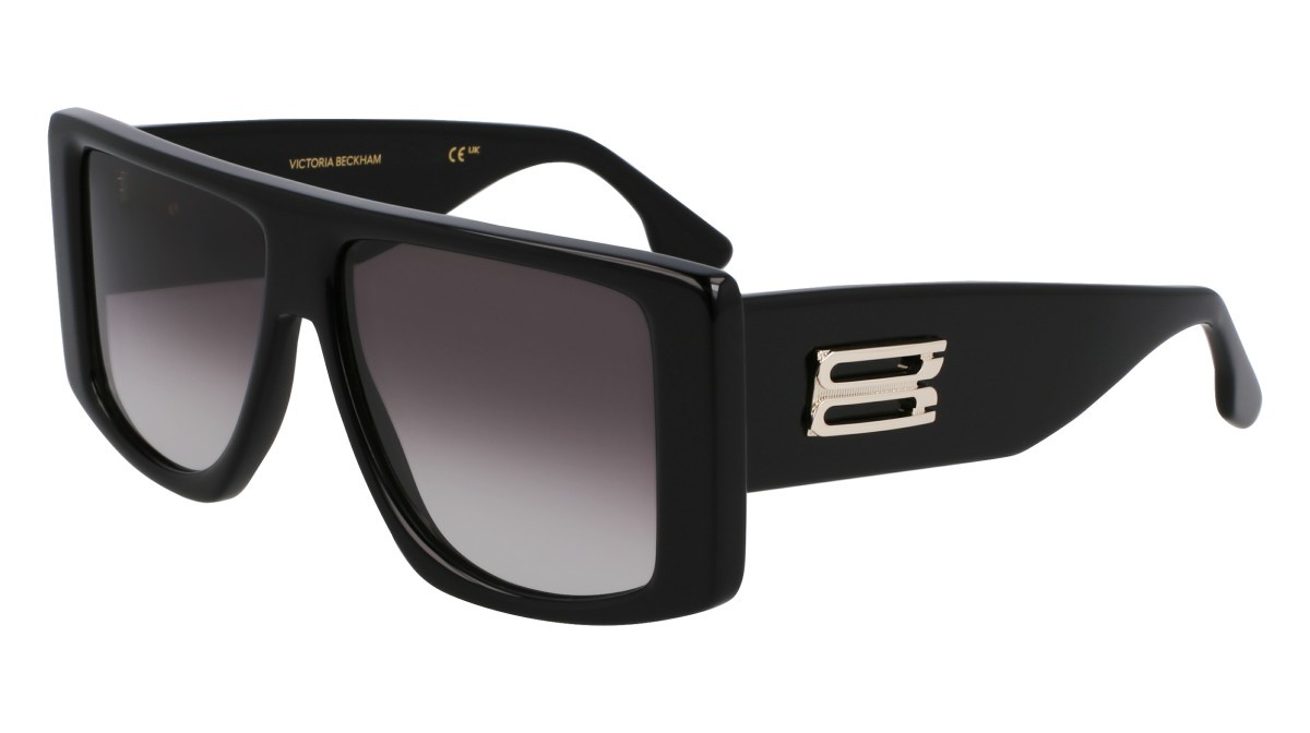 Sonnenbrillen Victoria Beckham VB678S (001) farbe black form quadratisch gläser grey gradient