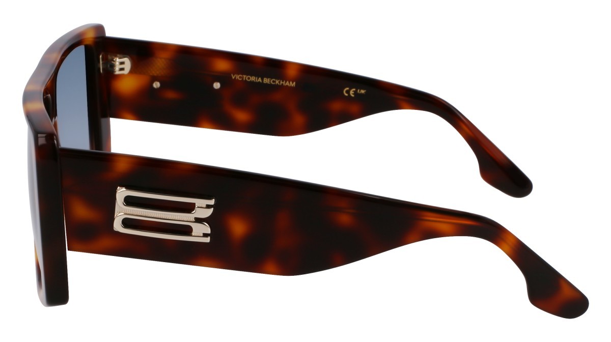 Sonnenbrillen Victoria Beckham VB678S (215) farbe tortoise form quadratisch gläser gradient blue