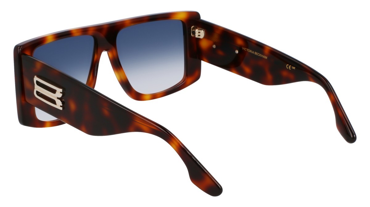 Sonnenbrillen Victoria Beckham VB678S (215) farbe tortoise form quadratisch gläser gradient blue