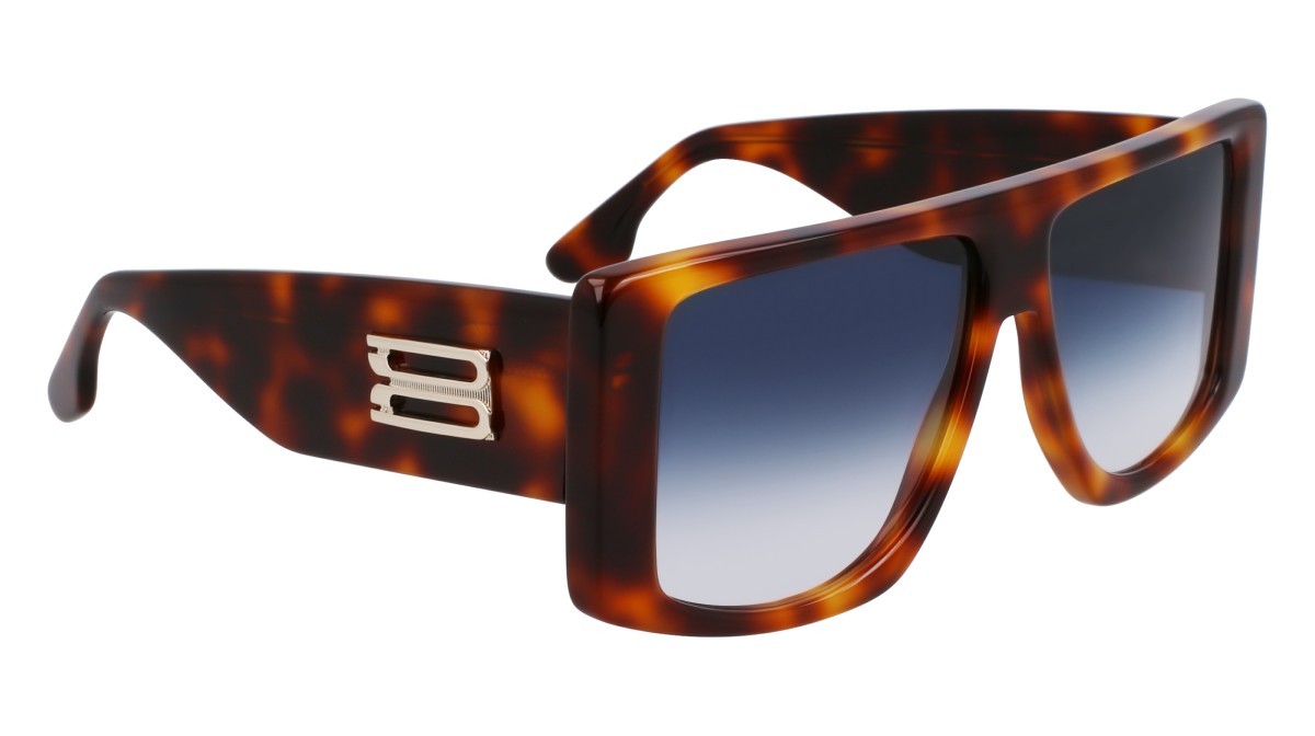 Sonnenbrillen Victoria Beckham VB678S (215) farbe tortoise form quadratisch gläser gradient blue