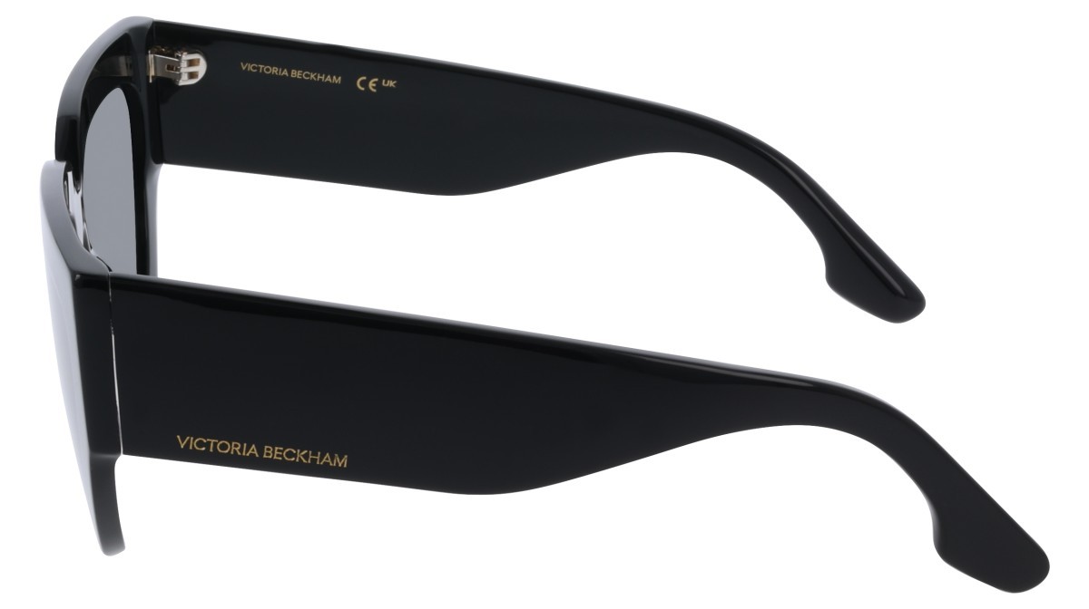 Sonnenbrillen Victoria Beckham VB679S (001) farbe black form pantos gläser solid dark grey