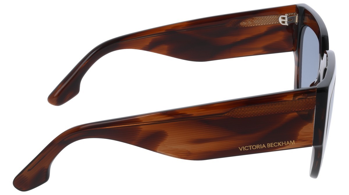 Sonnenbrillen Victoria Beckham VB679S (227) farbe brown horn form pantos gläser gradient blue