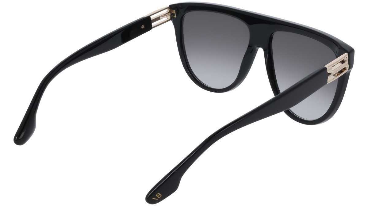 Sonnenbrillen Victoria Beckham VB680S (001) farbe black form aviator gläser grey gradient