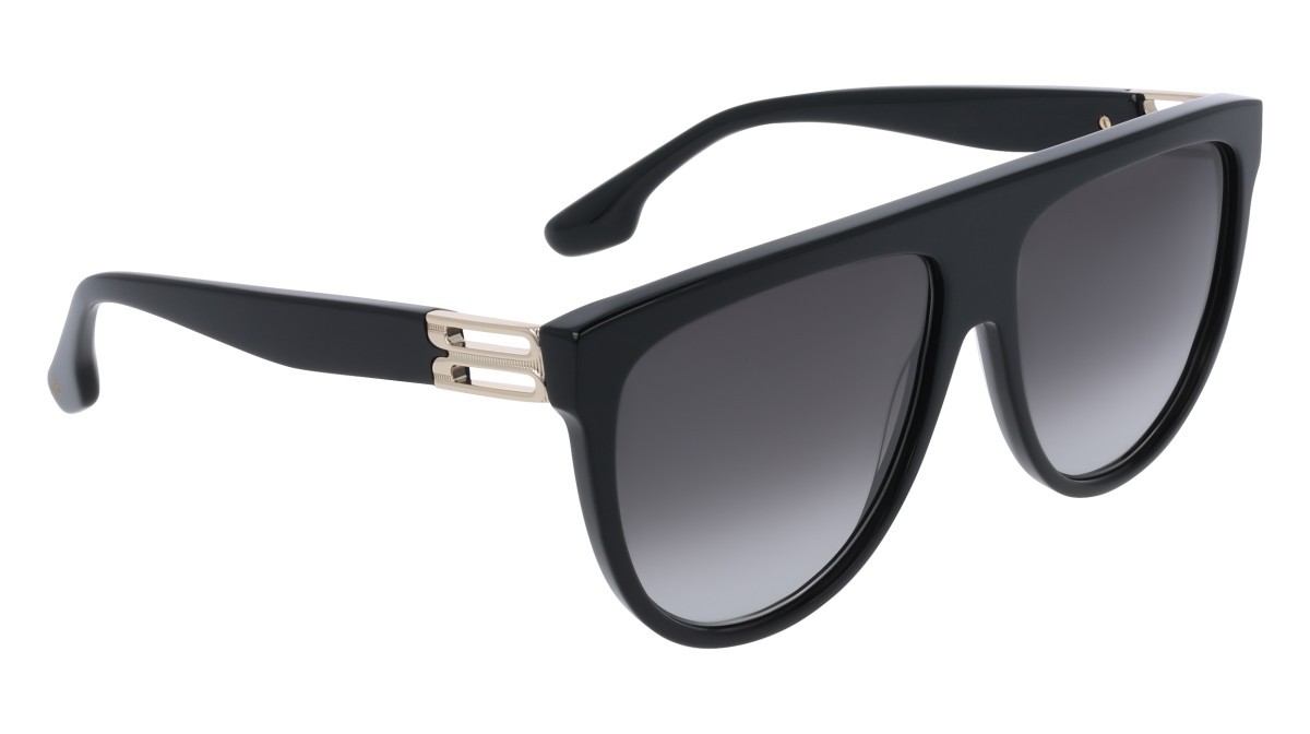 Sonnenbrillen Victoria Beckham VB680S (001) farbe black form aviator gläser grey gradient