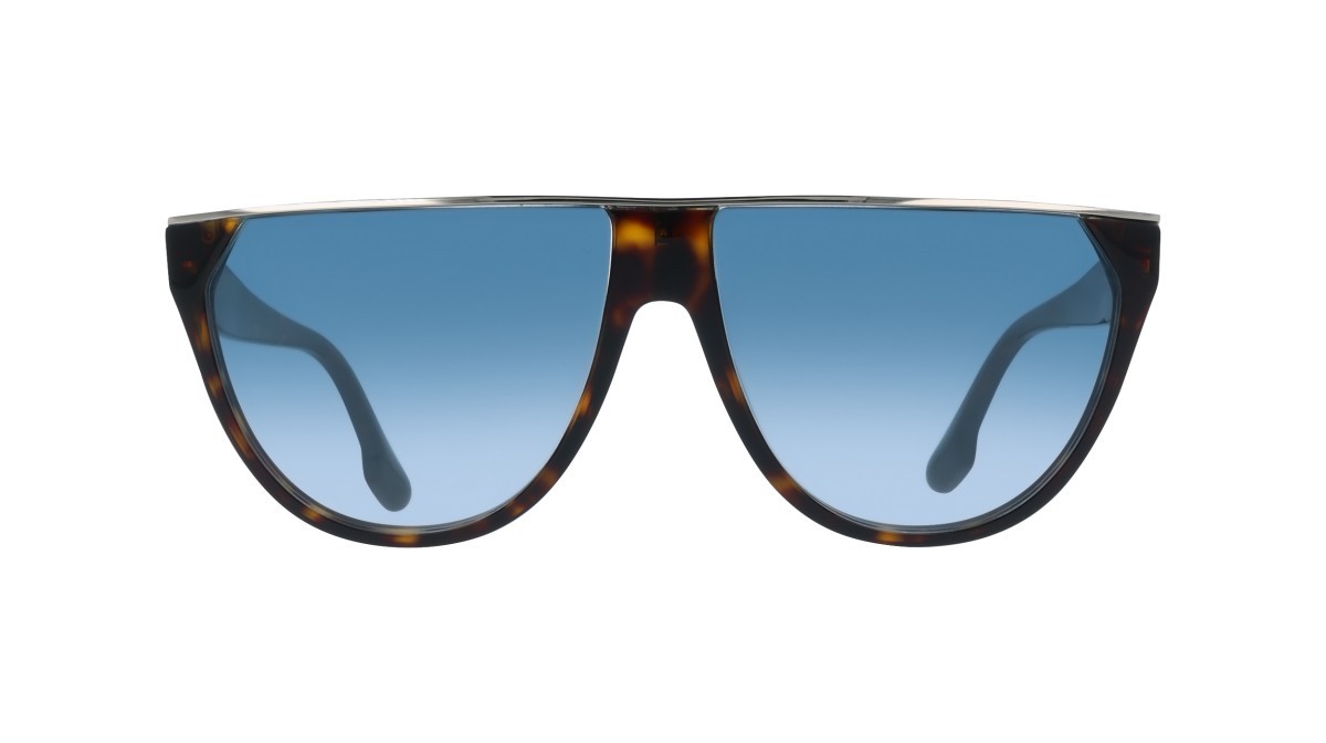 Sonnenbrillen Victoria Beckham VB682S (234) farbe dark havana form pantos gläser gradient petrol/grey