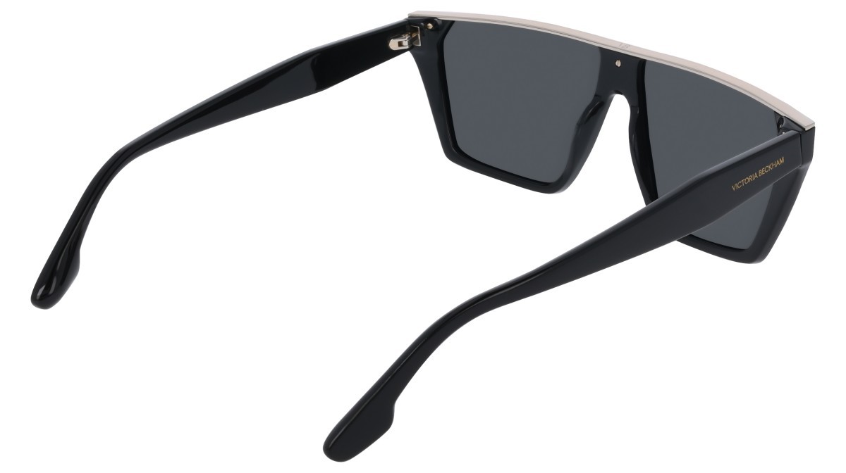 Sonnenbrillen Victoria Beckham VB683S (001) farbe black form rechteckig gläser solid dark grey