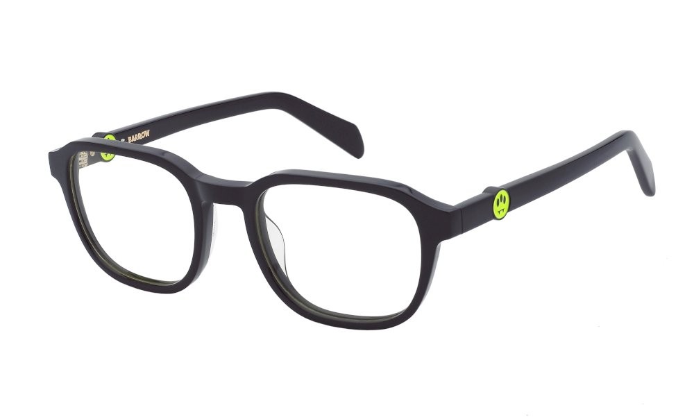 Eyeglasses Barrow Burner VBA008 (0700) color nero lucido lenses yellow