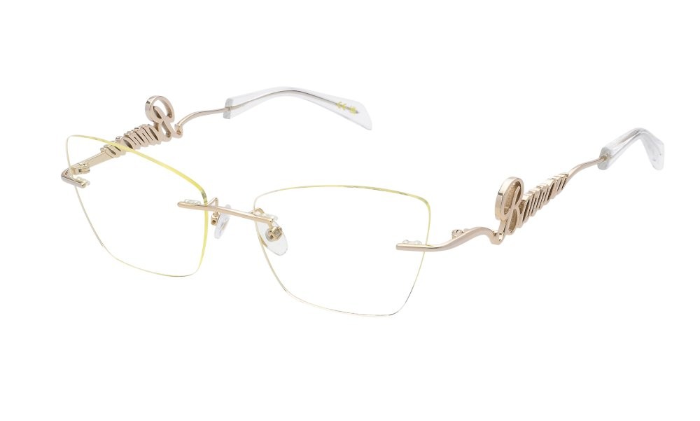 Eyeglasses Barrow Calipso glasant VBA011 (0300) color oro rosè lucido totale lenses yellow