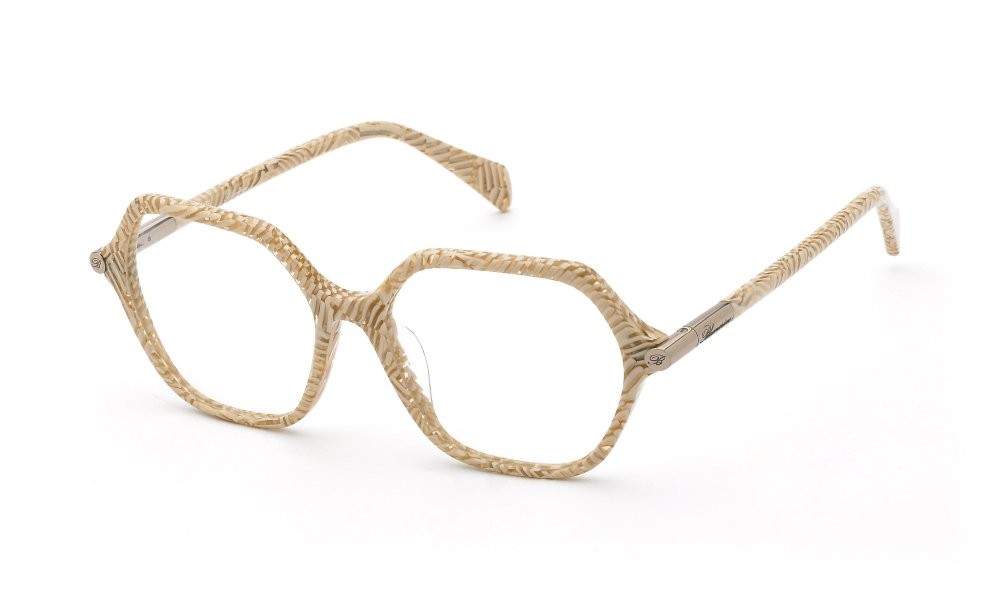 Occhiali da vista Blumarine VBM256 (0AGA) colore ocra striato+ glittery lucido 