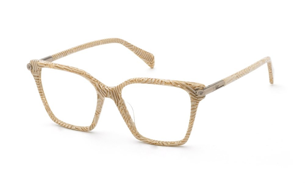 Occhiali da vista Blumarine VBM257 (0AGA) colore ocra striato+ glittery lucido 