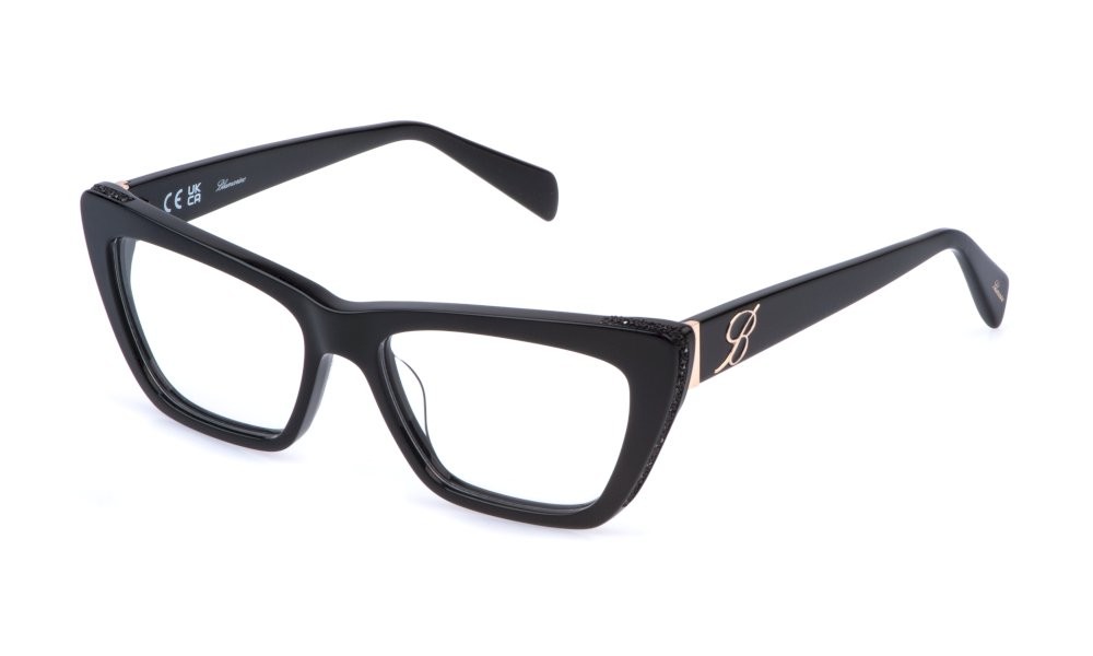 Occhiali da vista Blumarine VBM876S (0700) colore nero lucido c/strass 