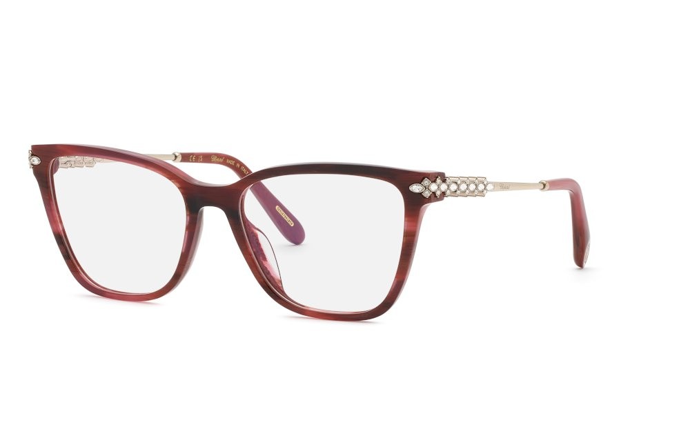Occhiali da vista Chopard VCH421S (0933) colore striato lampone lucido 
