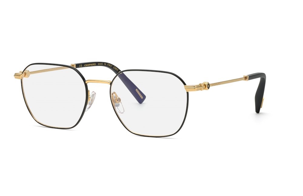 Brillen Chopard VCHG38 (0A02) farbe oro giallo c/parti nero semilucido 