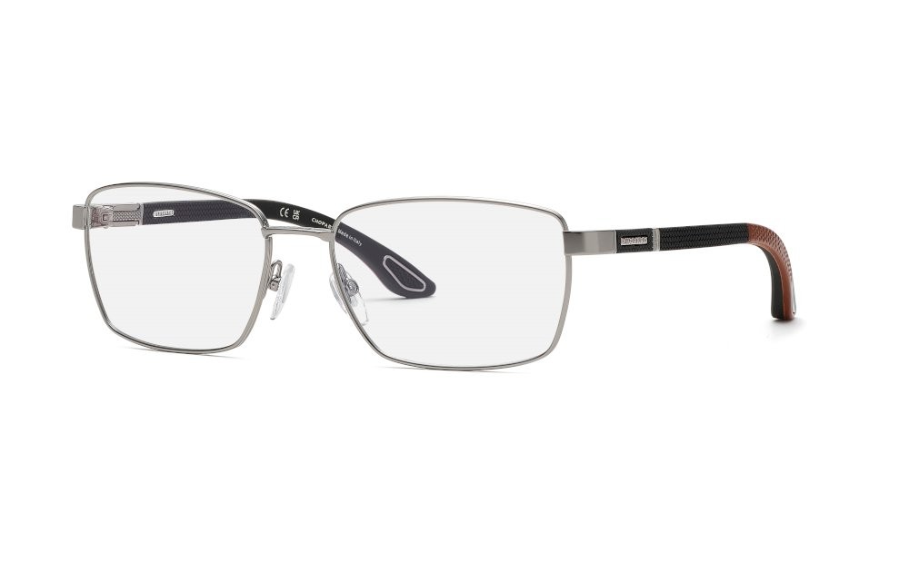 Eyeglasses Chopard VCHG88V (0509) color rutenio lucido totale  c/gomma e pelle 