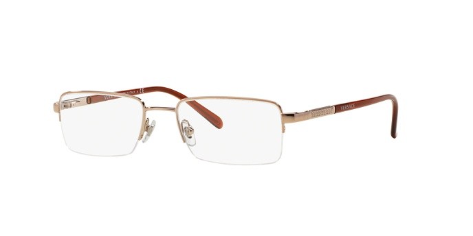 Eyeglasses Versace VE 1066 (1053) color light brown shape square lenses demo lens