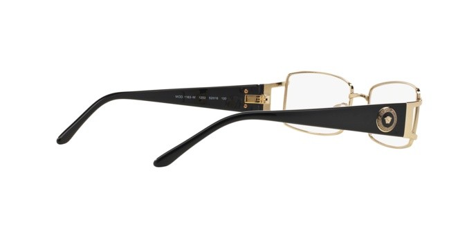 Brillen Versace VE 1163M (1252) farbe pale gold form rechteckig gläser demo lens
