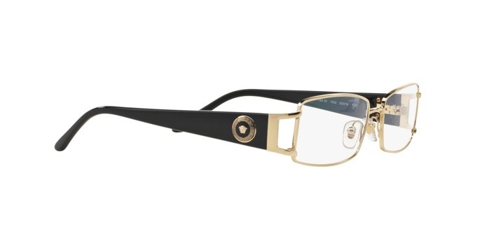 Brillen Versace VE 1163M (1252) farbe pale gold form rechteckig gläser demo lens