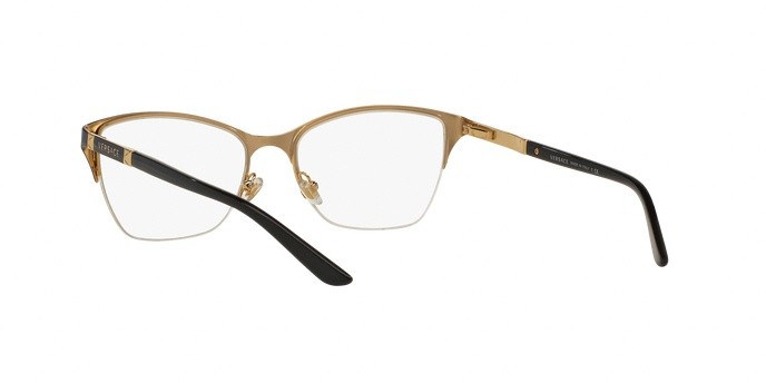 Eyeglasses Versace VE 1218 (1342) color black/gold shape irregular lenses demo lens