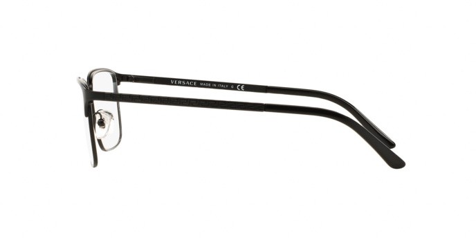 Occhiali da vista Versace VE 1232 (1261) colore matte black forma rettangolare lenti demo lens