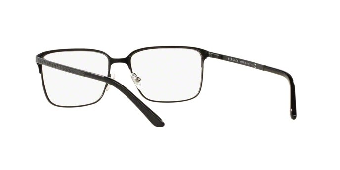 Occhiali da vista Versace VE 1232 (1261) colore matte black forma rettangolare lenti demo lens