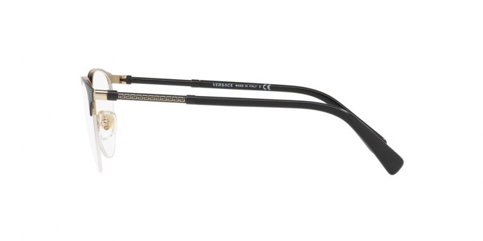 Eyeglasses Versace VE 1247 (1252) color black/pale gold shape pantos lenses demo lens