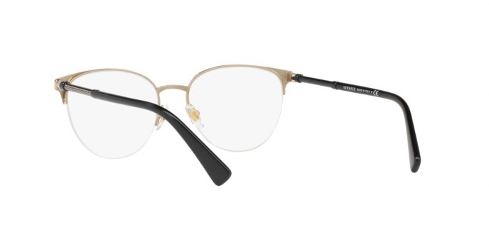 Eyeglasses Versace VE 1247 (1252) color black/pale gold shape pantos lenses demo lens