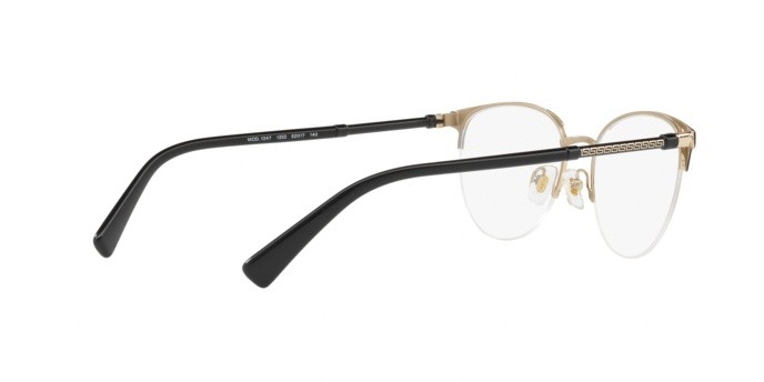 Eyeglasses Versace VE 1247 (1252) color black/pale gold shape pantos lenses demo lens