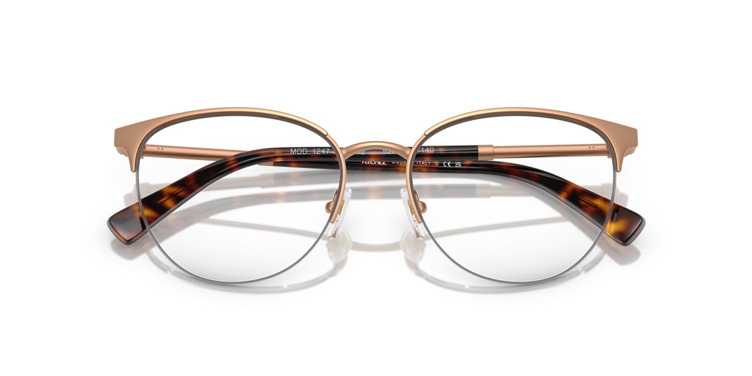 Occhiali da vista Versace VE 1247 (1412) colore rosa opaco forma pantos lenti lente demo