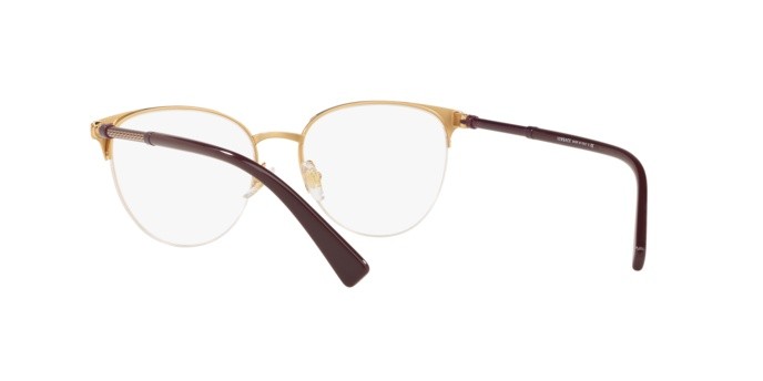 Brillen Versace VE 1247 (1418) farbe eggplant/gold form pantos gläser demo lens