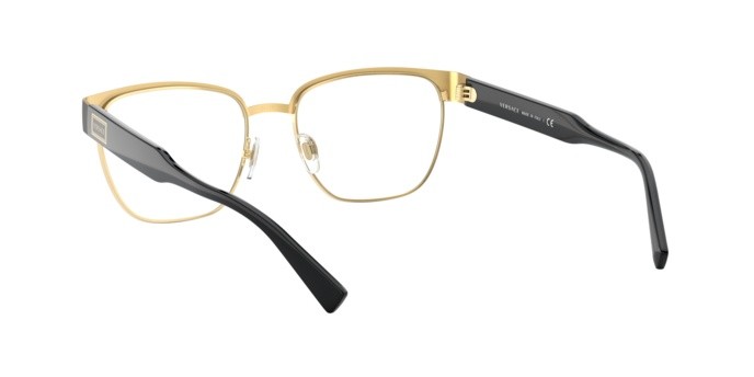 Occhiali da vista Versace VE 1264 (1436) colore matte black/gold forma quadrato lenti demo lens