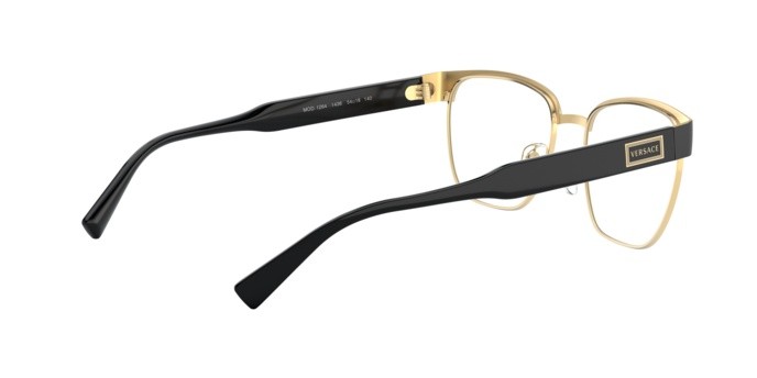 Occhiali da vista Versace VE 1264 (1436) colore matte black/gold forma quadrato lenti demo lens