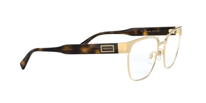 Occhiali da vista Versace VE 1264 (1460) colore gold forma quadrato lenti demo lens
