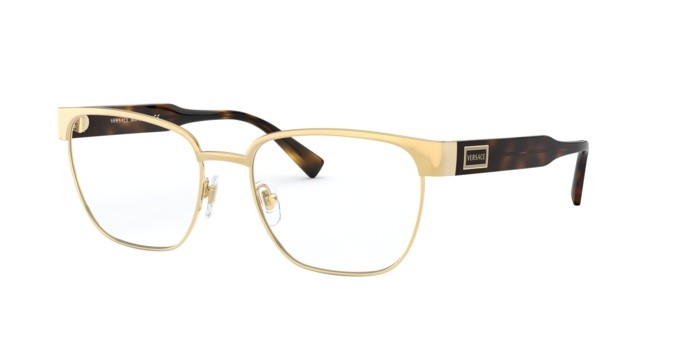 Occhiali da vista Versace VE 1264 (1460) colore gold forma quadrato lenti demo lens