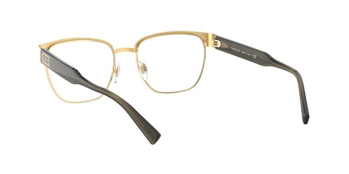 Brillen Versace VE 1264 (1461) farbe gold form quadratisch gläser demo lens