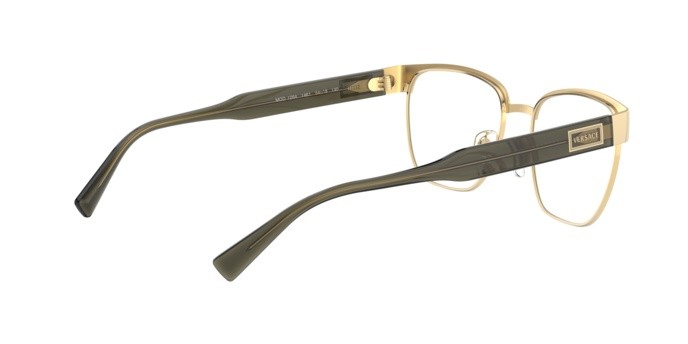 Brillen Versace VE 1264 (1461) farbe gold form quadratisch gläser demo lens