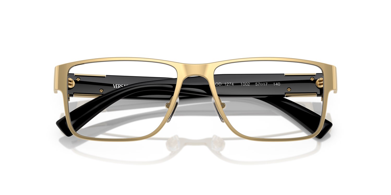 Occhiali da vista Versace VE 1274 (1002) colore oro forma rettangolare lenti lente demo