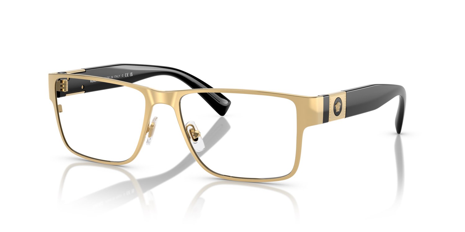 Occhiali da vista Versace VE 1274 (1002) colore oro forma rettangolare lenti lente demo