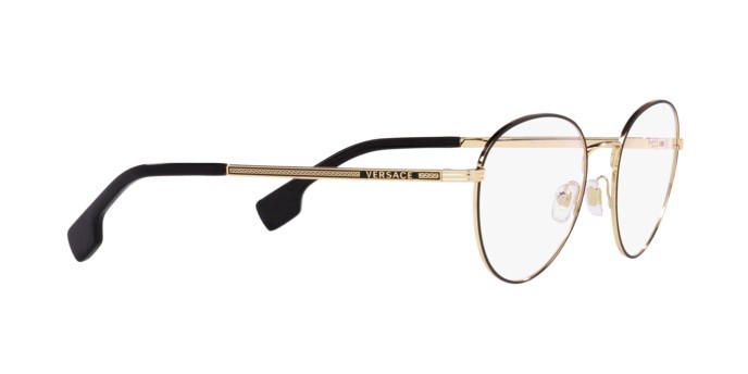 Brillen Versace VE 1279 (1436) farbe gold/matte black form pantos gläser demo lens