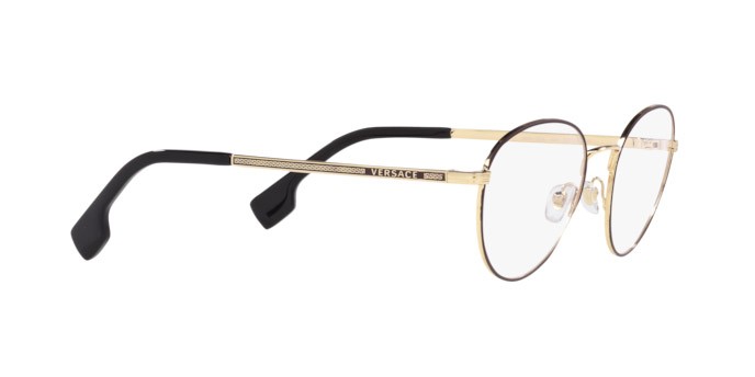 Eyeglasses Versace VE 1279 (1480) color gold/matte bordeaux shape pantos lenses demo lens