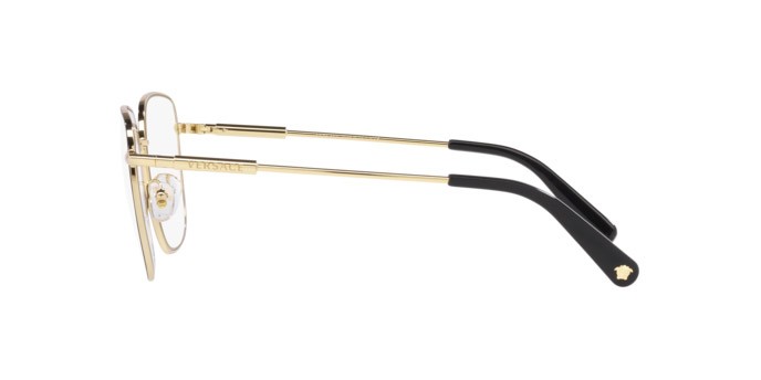 Brillen Versace VE 1281 (1433) farbe gold/black form quadratisch gläser clear
