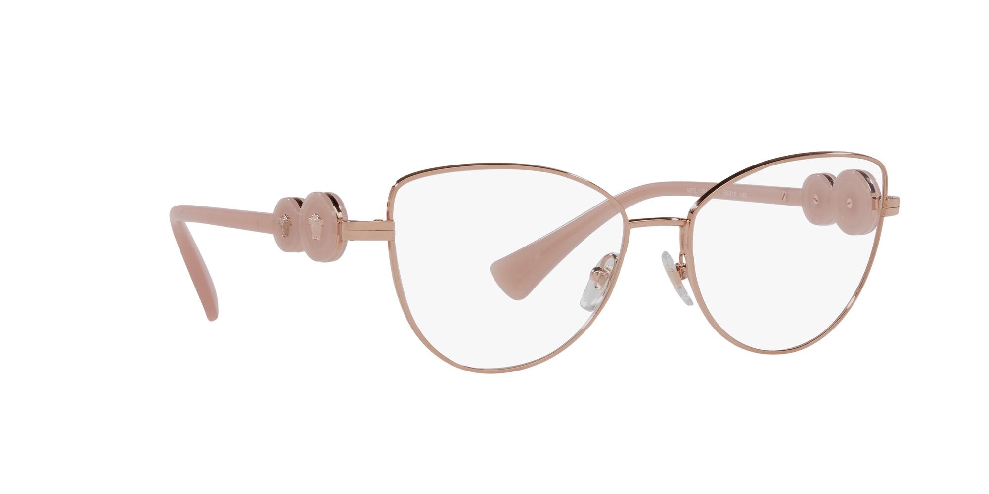 Eyeglasses Versace VE 1284 (1412) color rose gold shape cat eye lenses lente demo