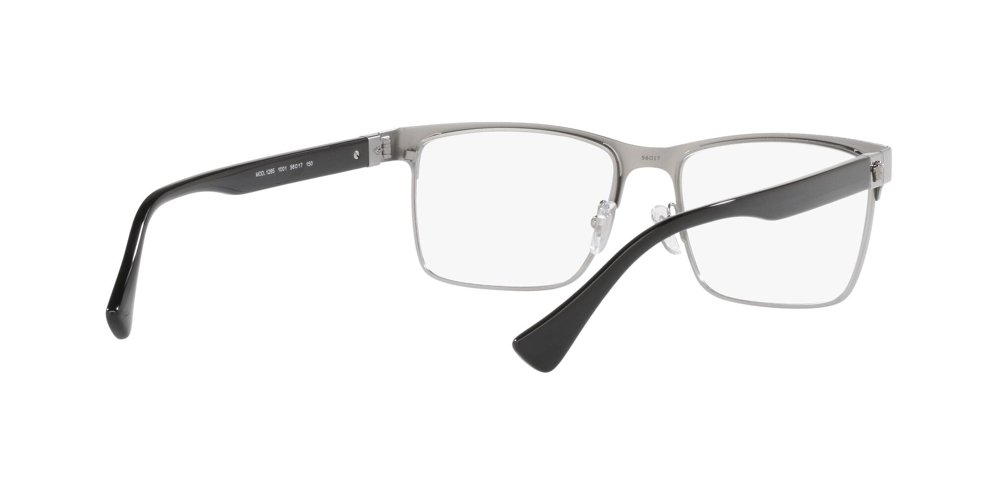 Eyeglasses Versace VE 1285 (1001) color gunmetal shape rectangle lenses lente demo