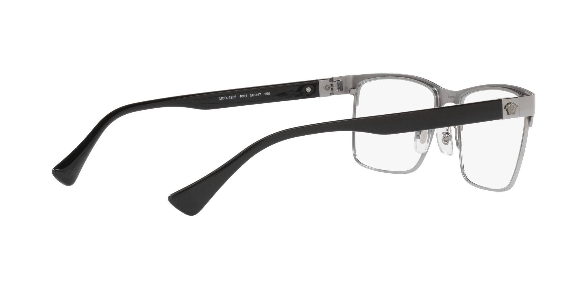 Eyeglasses Versace VE 1285 (1001) color gunmetal shape rectangle lenses lente demo