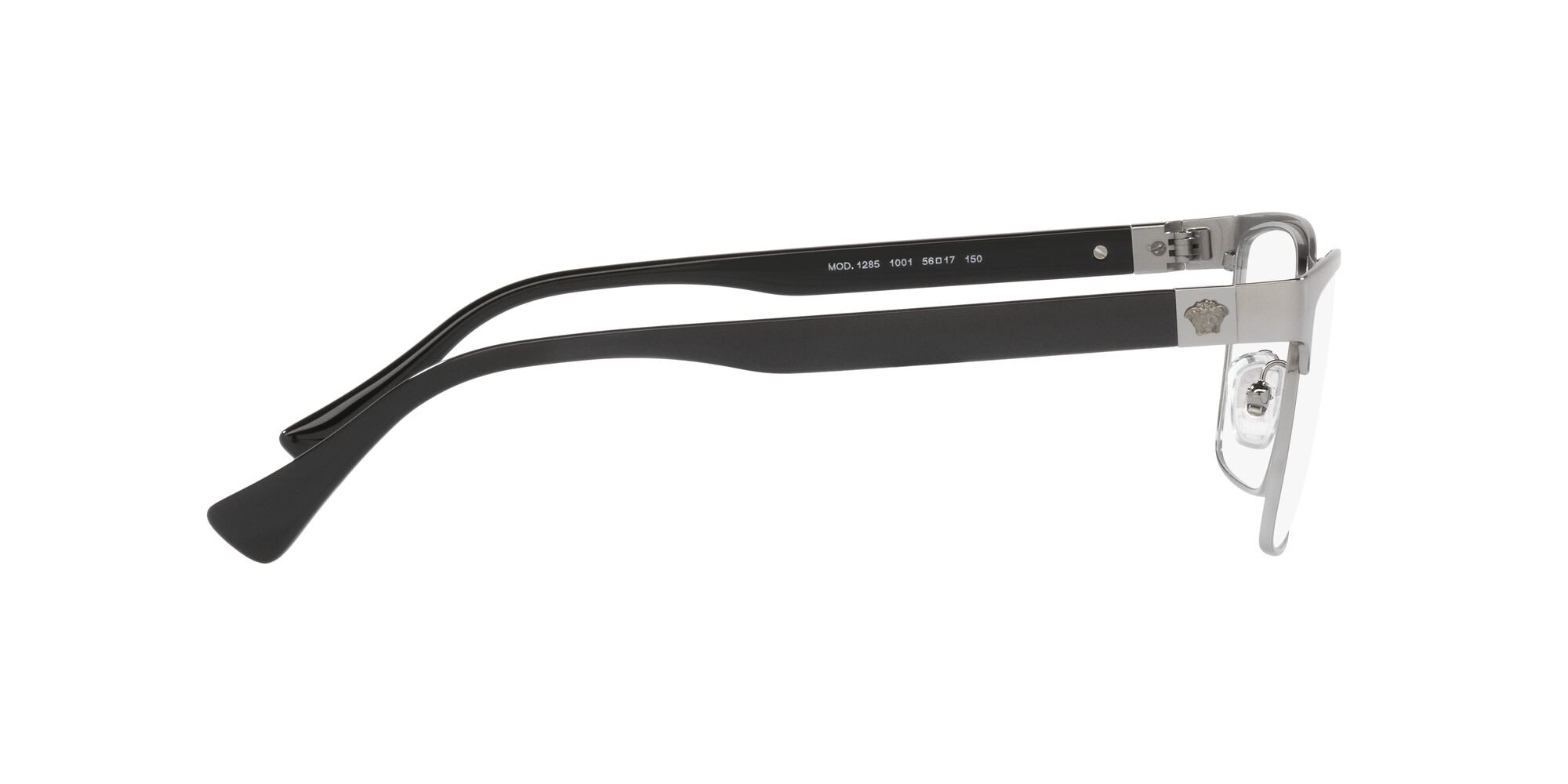 Eyeglasses Versace VE 1285 (1001) color gunmetal shape rectangle lenses lente demo