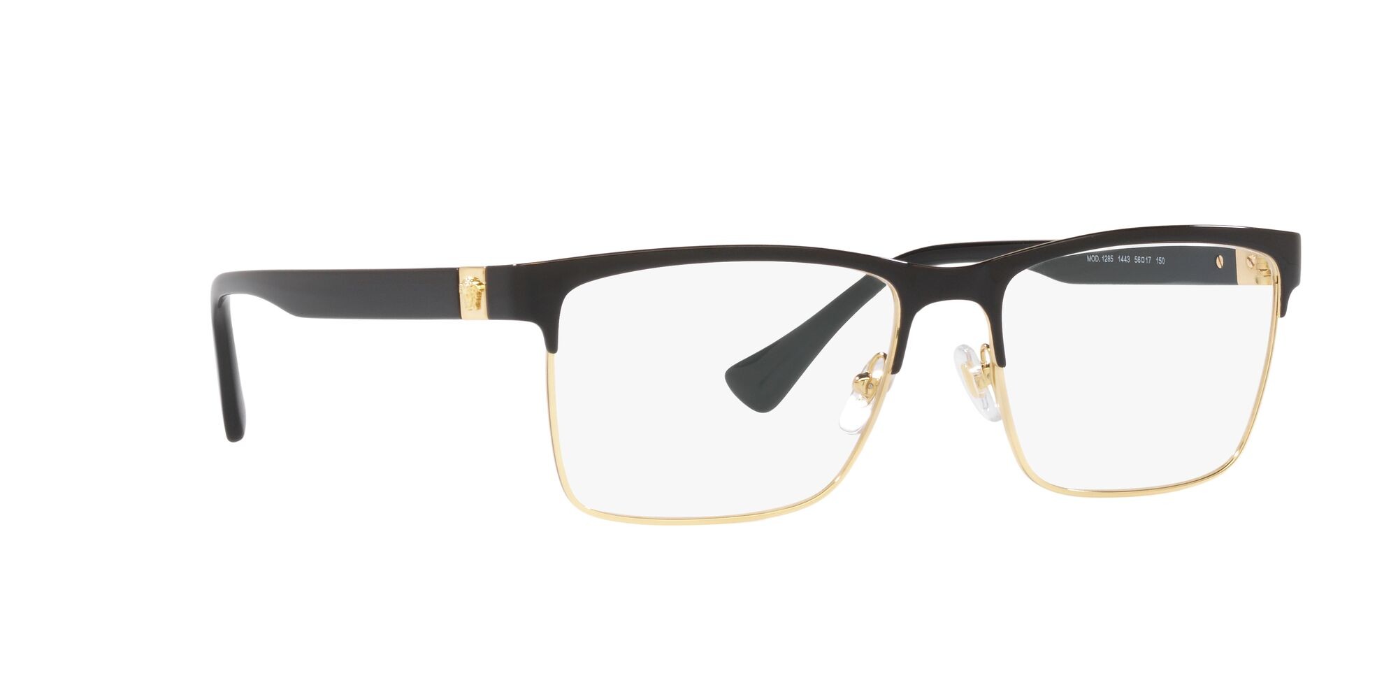 Occhiali da vista Versace VE 1285 (1443) colore nero forma rettangolare lenti lente demo