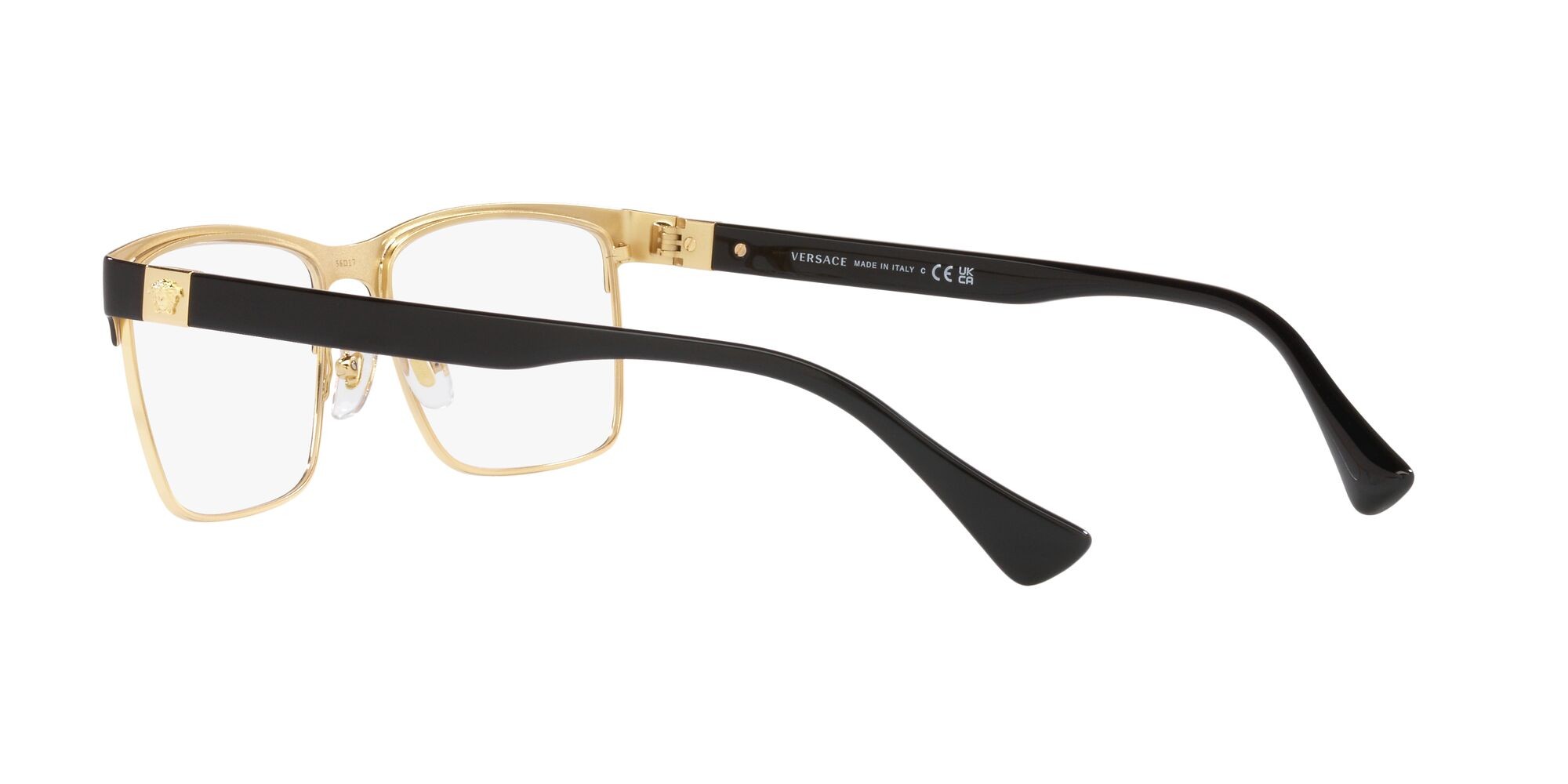 Occhiali da vista Versace VE 1285 (1443) colore nero forma rettangolare lenti lente demo