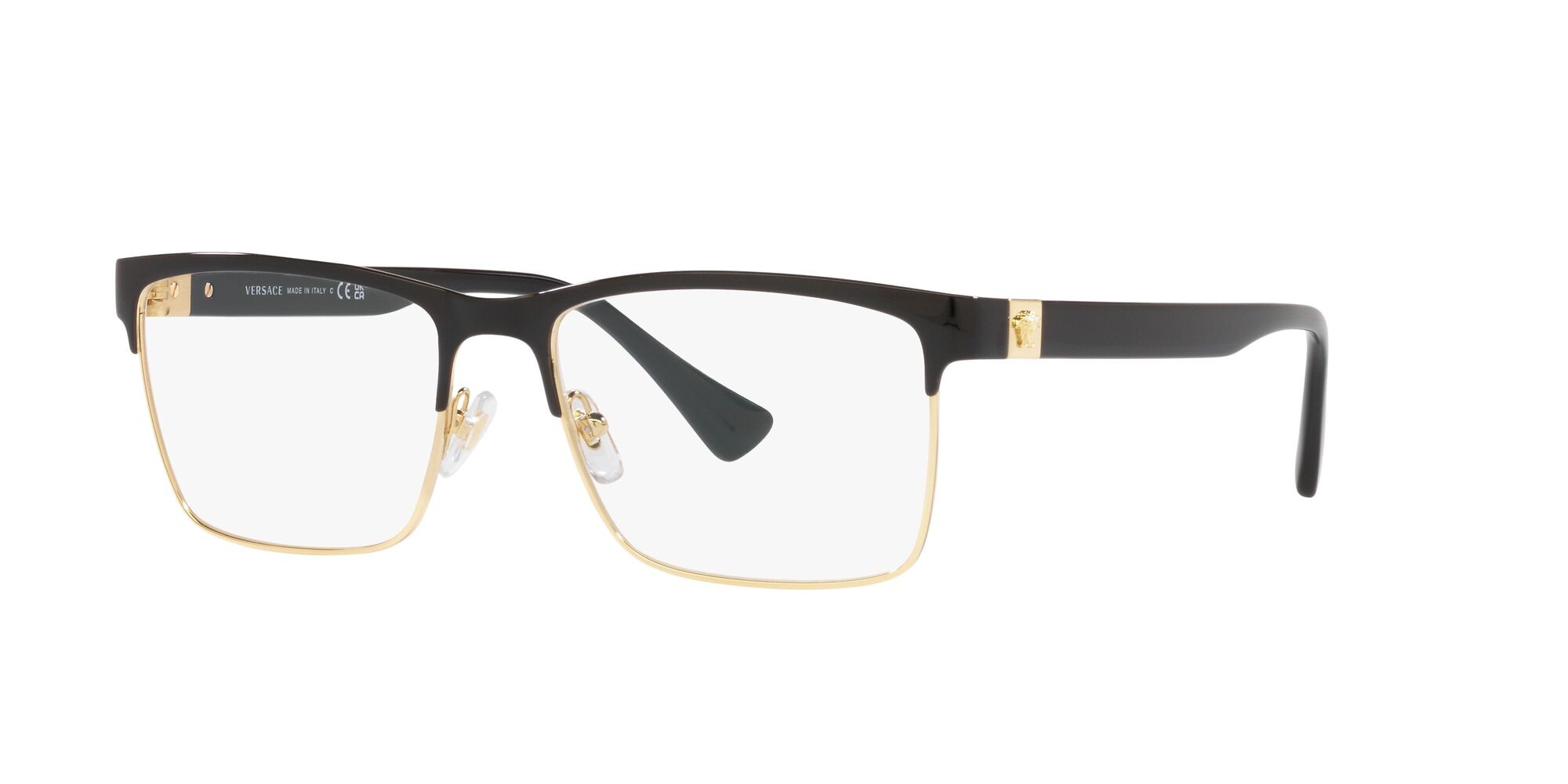 Occhiali da vista Versace VE 1285 (1443) colore nero forma rettangolare lenti lente demo